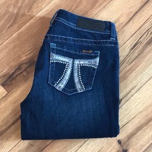 Seven7 dark wash rocker slim bootcut jean